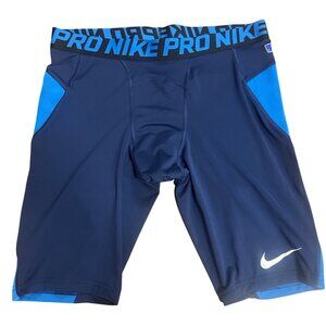 Nike Pro MLB Men's Size XL Compression Shorts Navy & Blue Stretch Fit GUC